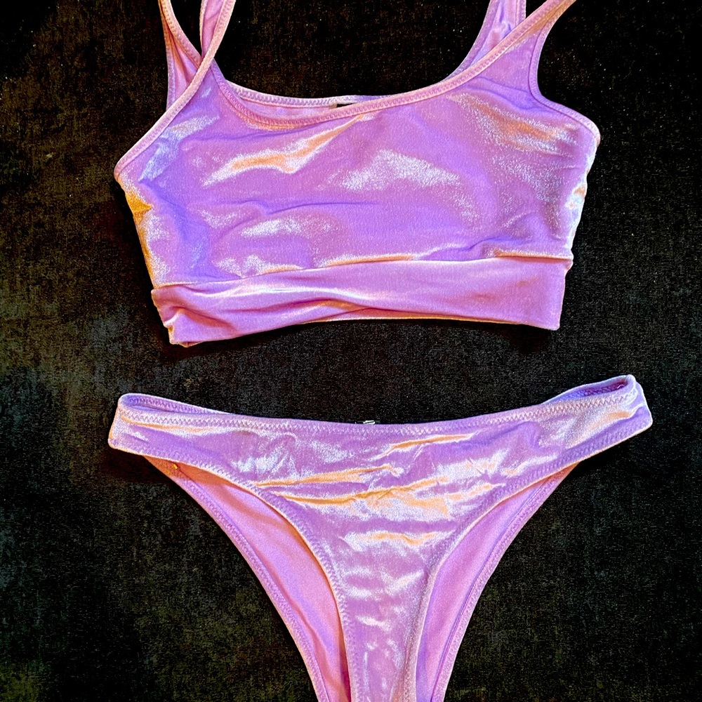 Triangl purple velvet bikini S
